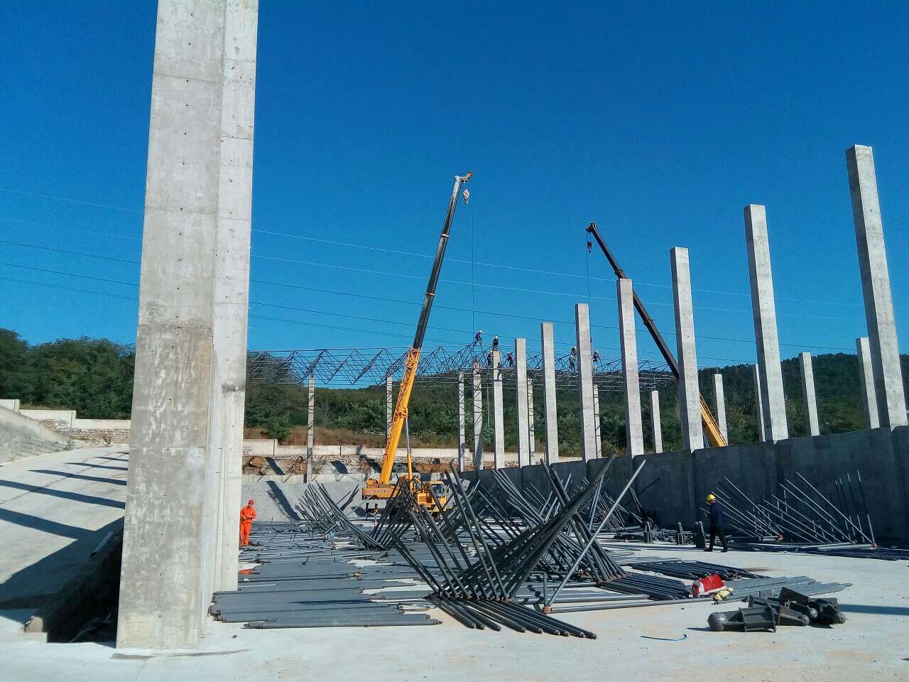 深州搅拌站网架